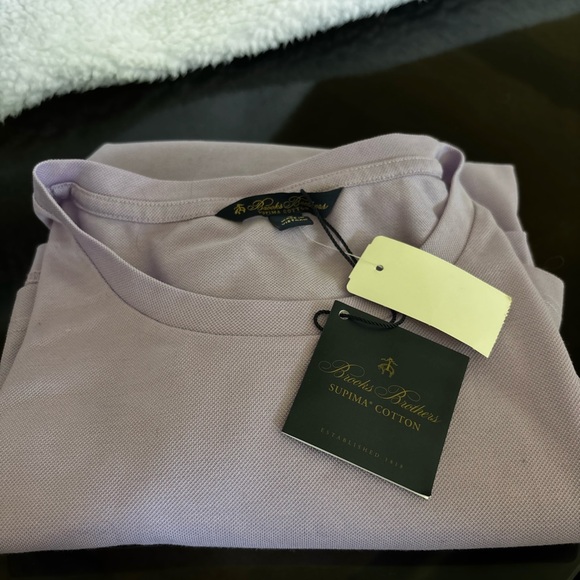 Brooks Brothers Light Purple Supima Cotton Tee - Picture 2 of 5